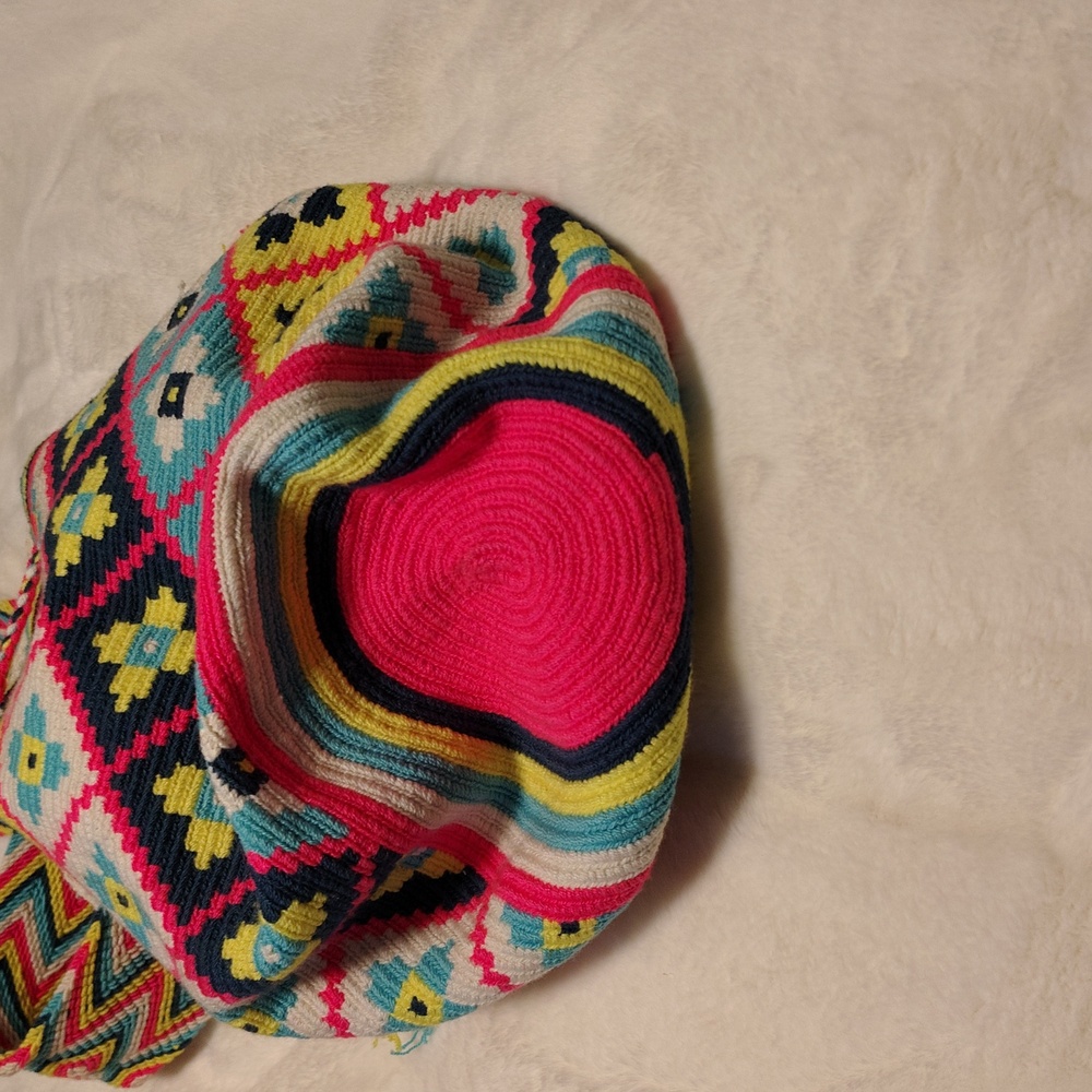 Colorful Geometric Patterned Women's boho Bag - Picture 3 of 5